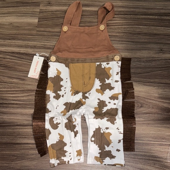 Cowboy Costume Set for Kids - Brown and White - Picture 3 of 4